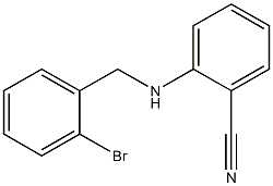 2-{[(2-bromophenyl)methyl]amino}benzonitrile Struktur