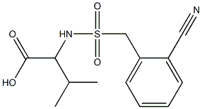 2-{[(2-cyanophenyl)methane]sulfonamido}-3-methylbutanoic acid Struktur