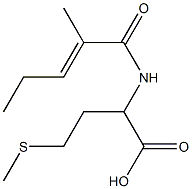 2-{[(2E)-2-methylpent-2-enoyl]amino}-4-(methylthio)butanoic acid Struktur