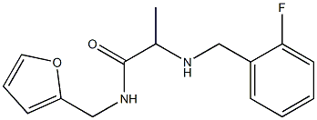 2-{[(2-fluorophenyl)methyl]amino}-N-(furan-2-ylmethyl)propanamide Struktur