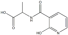 2-{[(2-hydroxypyridin-3-yl)carbonyl]amino}propanoic acid Struktur