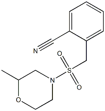 2-{[(2-methylmorpholine-4-)sulfonyl]methyl}benzonitrile Struktur