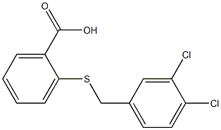 2-{[(3,4-dichlorophenyl)methyl]sulfanyl}benzoic acid Struktur