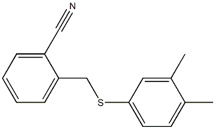 2-{[(3,4-dimethylphenyl)sulfanyl]methyl}benzonitrile Struktur