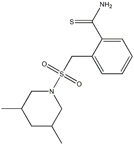 2-{[(3,5-dimethylpiperidine-1-)sulfonyl]methyl}benzene-1-carbothioamide Struktur