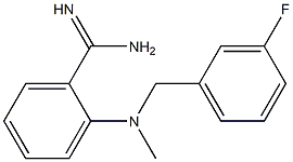 2-{[(3-fluorophenyl)methyl](methyl)amino}benzene-1-carboximidamide Struktur