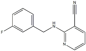 2-{[(3-fluorophenyl)methyl]amino}pyridine-3-carbonitrile Struktur