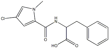 2-{[(4-chloro-1-methyl-1H-pyrrol-2-yl)carbonyl]amino}-3-phenylpropanoic acid Struktur