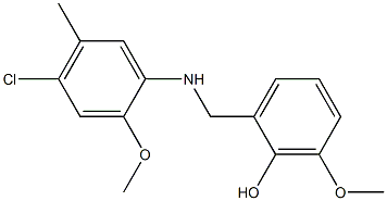 2-{[(4-chloro-2-methoxy-5-methylphenyl)amino]methyl}-6-methoxyphenol Struktur