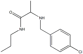 2-{[(4-chlorophenyl)methyl]amino}-N-propylpropanamide Struktur