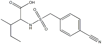 2-{[(4-cyanophenyl)methane]sulfonamido}-3-methylpentanoic acid Struktur