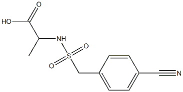 2-{[(4-cyanophenyl)methane]sulfonamido}propanoic acid Struktur