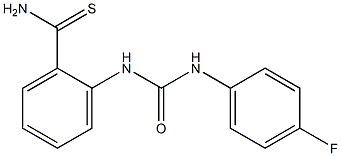 2-{[(4-fluorophenyl)carbamoyl]amino}benzene-1-carbothioamide Struktur