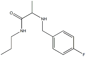 2-{[(4-fluorophenyl)methyl]amino}-N-propylpropanamide Struktur