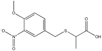 2-{[(4-methoxy-3-nitrophenyl)methyl]sulfanyl}propanoic acid Struktur