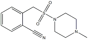 2-{[(4-methylpiperazine-1-)sulfonyl]methyl}benzonitrile Struktur