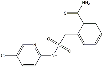 2-{[(5-chloropyridin-2-yl)sulfamoyl]methyl}benzene-1-carbothioamide Struktur