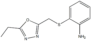 2-{[(5-ethyl-1,3,4-oxadiazol-2-yl)methyl]sulfanyl}aniline Struktur