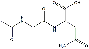 2-{[(acetylamino)acetyl]amino}-4-amino-4-oxobutanoic acid Struktur