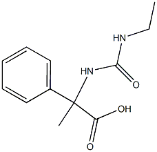 2-{[(ethylamino)carbonyl]amino}-2-phenylpropanoic acid Struktur