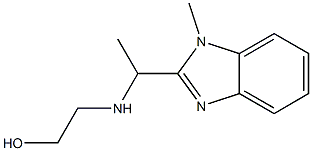 2-{[1-(1-methyl-1H-1,3-benzodiazol-2-yl)ethyl]amino}ethan-1-ol Struktur