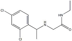 2-{[1-(2,4-dichlorophenyl)ethyl]amino}-N-ethylacetamide Struktur