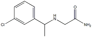 2-{[1-(3-chlorophenyl)ethyl]amino}acetamide Struktur