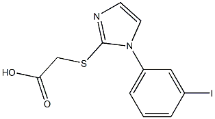 2-{[1-(3-iodophenyl)-1H-imidazol-2-yl]sulfanyl}acetic acid Struktur