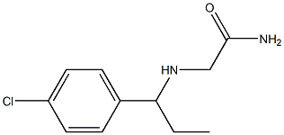 2-{[1-(4-chlorophenyl)propyl]amino}acetamide Struktur