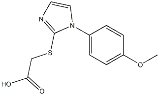 2-{[1-(4-methoxyphenyl)-1H-imidazol-2-yl]sulfanyl}acetic acid Struktur