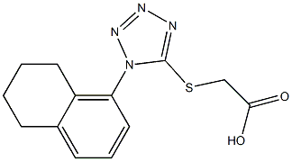 2-{[1-(5,6,7,8-tetrahydronaphthalen-1-yl)-1H-1,2,3,4-tetrazol-5-yl]sulfanyl}acetic acid Struktur