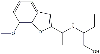 2-{[1-(7-methoxy-1-benzofuran-2-yl)ethyl]amino}butan-1-ol Struktur