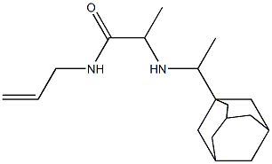 2-{[1-(adamantan-1-yl)ethyl]amino}-N-(prop-2-en-1-yl)propanamide Struktur