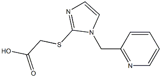 2-{[1-(pyridin-2-ylmethyl)-1H-imidazol-2-yl]sulfanyl}acetic acid Struktur