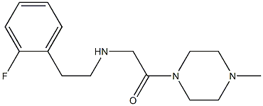 2-{[2-(2-fluorophenyl)ethyl]amino}-1-(4-methylpiperazin-1-yl)ethan-1-one Struktur