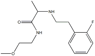 2-{[2-(2-fluorophenyl)ethyl]amino}-N-(2-methoxyethyl)propanamide Struktur