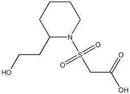 2-{[2-(2-hydroxyethyl)piperidine-1-]sulfonyl}acetic acid Struktur