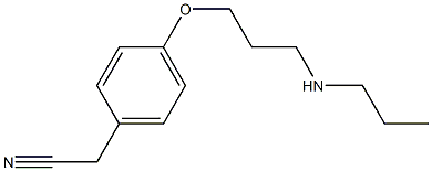 2-{4-[3-(propylamino)propoxy]phenyl}acetonitrile Struktur