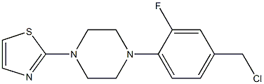 2-{4-[4-(chloromethyl)-2-fluorophenyl]piperazin-1-yl}-1,3-thiazole Struktur