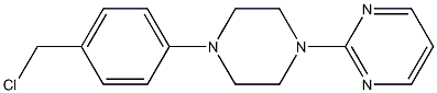 2-{4-[4-(chloromethyl)phenyl]piperazin-1-yl}pyrimidine Struktur