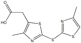 2-{4-methyl-2-[(4-methyl-1,3-thiazol-2-yl)sulfanyl]-1,3-thiazol-5-yl}acetic acid Struktur