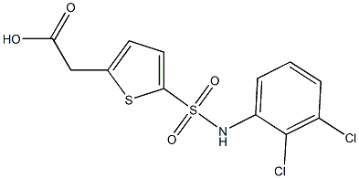 2-{5-[(2,3-dichlorophenyl)sulfamoyl]thiophen-2-yl}acetic acid Struktur