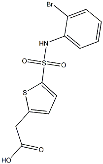 2-{5-[(2-bromophenyl)sulfamoyl]thiophen-2-yl}acetic acid Struktur