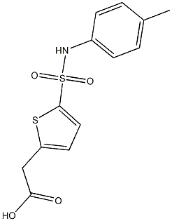 2-{5-[(4-methylphenyl)sulfamoyl]thiophen-2-yl}acetic acid Struktur