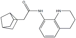 2-{bicyclo[2.2.1]heptan-2-yl}-N-(1,2,3,4-tetrahydroquinolin-8-yl)acetamide Struktur