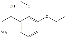 2-amino-1-(3-ethoxy-2-methoxyphenyl)ethanol Struktur