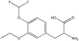 2-amino-3-[4-(difluoromethoxy)-3-ethoxyphenyl]propanoic acid Struktur