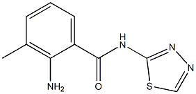 2-amino-3-methyl-N-(1,3,4-thiadiazol-2-yl)benzamide Struktur