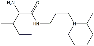 2-amino-3-methyl-N-[3-(2-methylpiperidin-1-yl)propyl]pentanamide Struktur