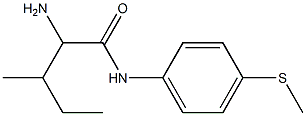 2-amino-3-methyl-N-[4-(methylthio)phenyl]pentanamide Struktur